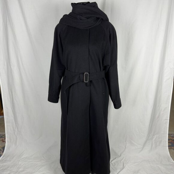 Burberry Wool/Alpaca Black Abaya Hooded Trench Coat - Women’s 6L - Picture 6 of 16